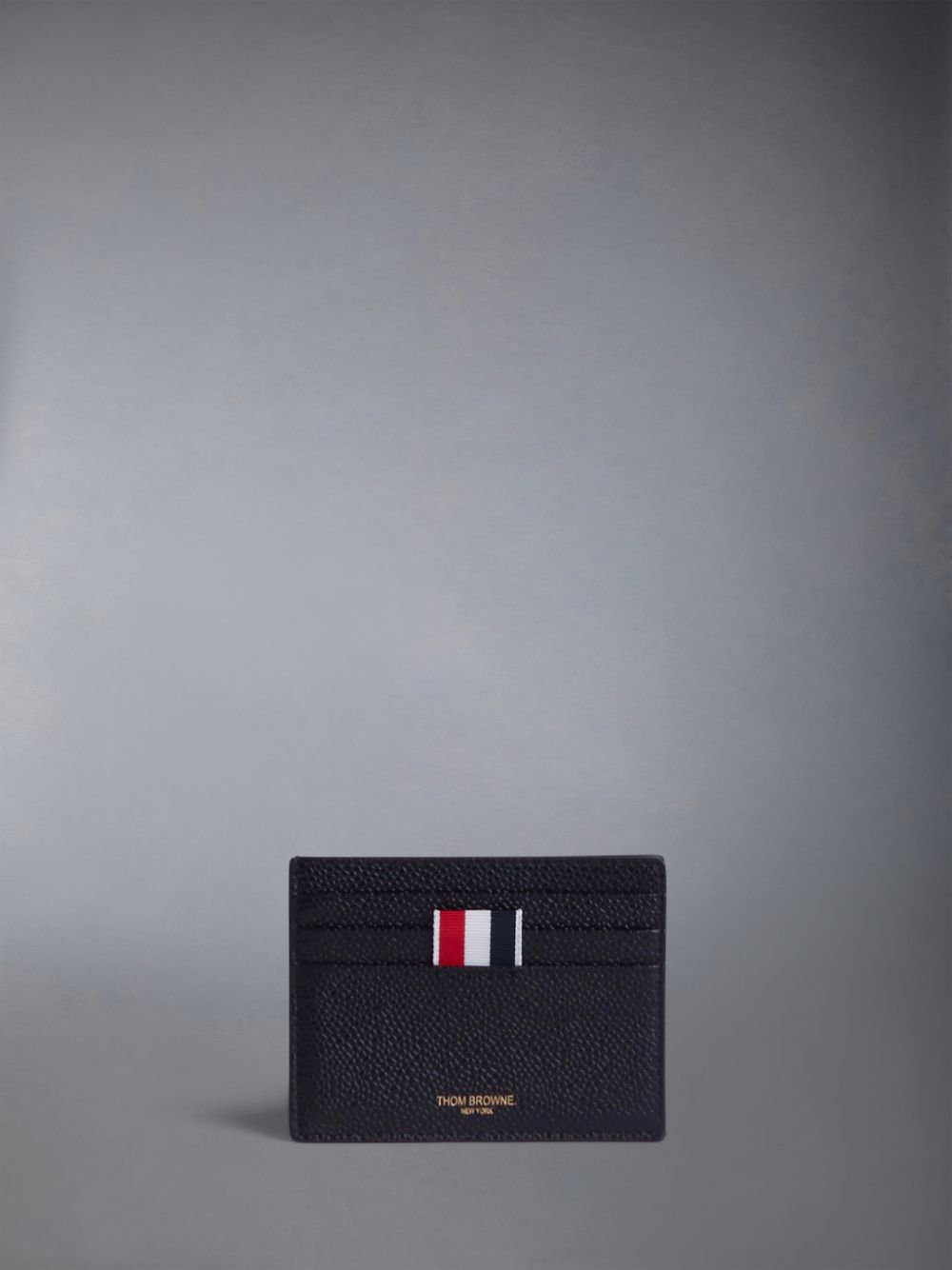 Porte Cartes Thom Browne pebbled-leather Homme Noir | GPA02L42107