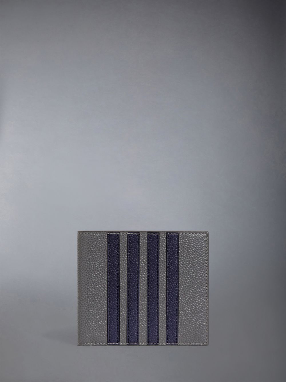 Portefeuilles Thom Browne 4-bar stripe bifold cardholder Homme Grise | RZN97Y04224