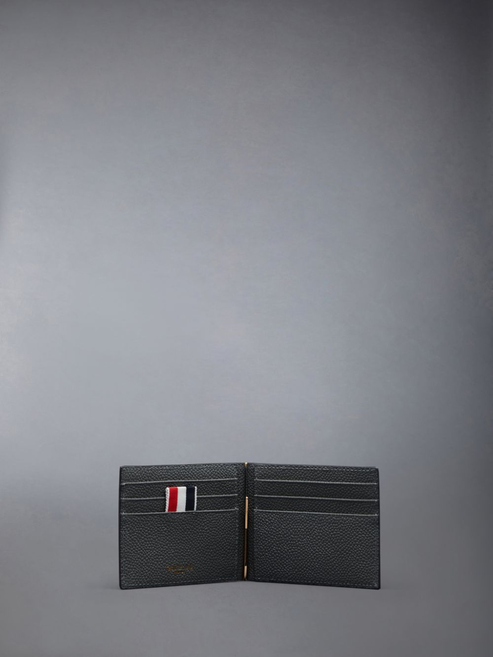 Portefeuilles Thom Browne Pebble Grain Leather Money Clip Femme Grise | PLN22T57273