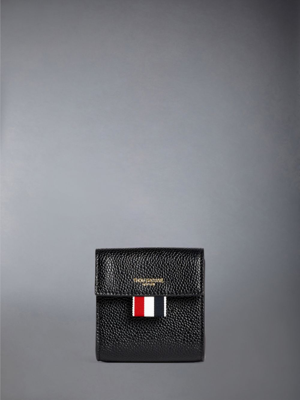 Portefeuilles Thom Browne leather coin purse Femme Noir | UPJ38G53867