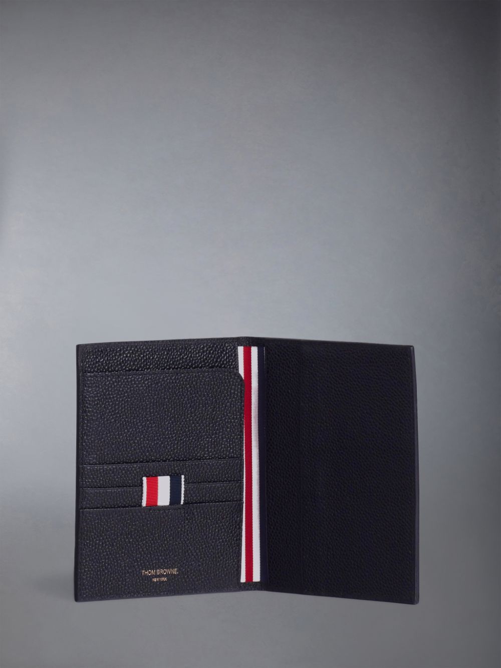 Portefeuilles Thom Browne pebbled-leather passport holder Femme Noir | UKC23Y68103