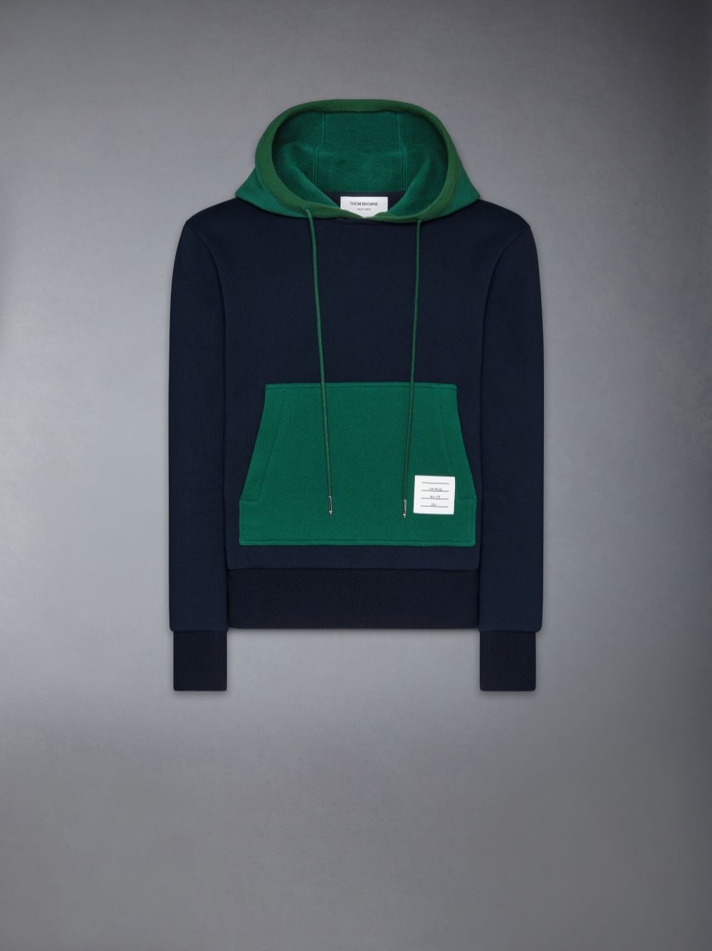 Pulls De Golf Thom Browne Brushed Color Blocked Hoodie Homme Bleu | BTP47E75876
