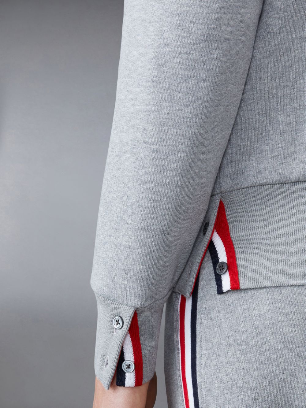 Pulls De Golf Thom Browne Classic Loopback Stripe Homme Grise | CVT38L35042