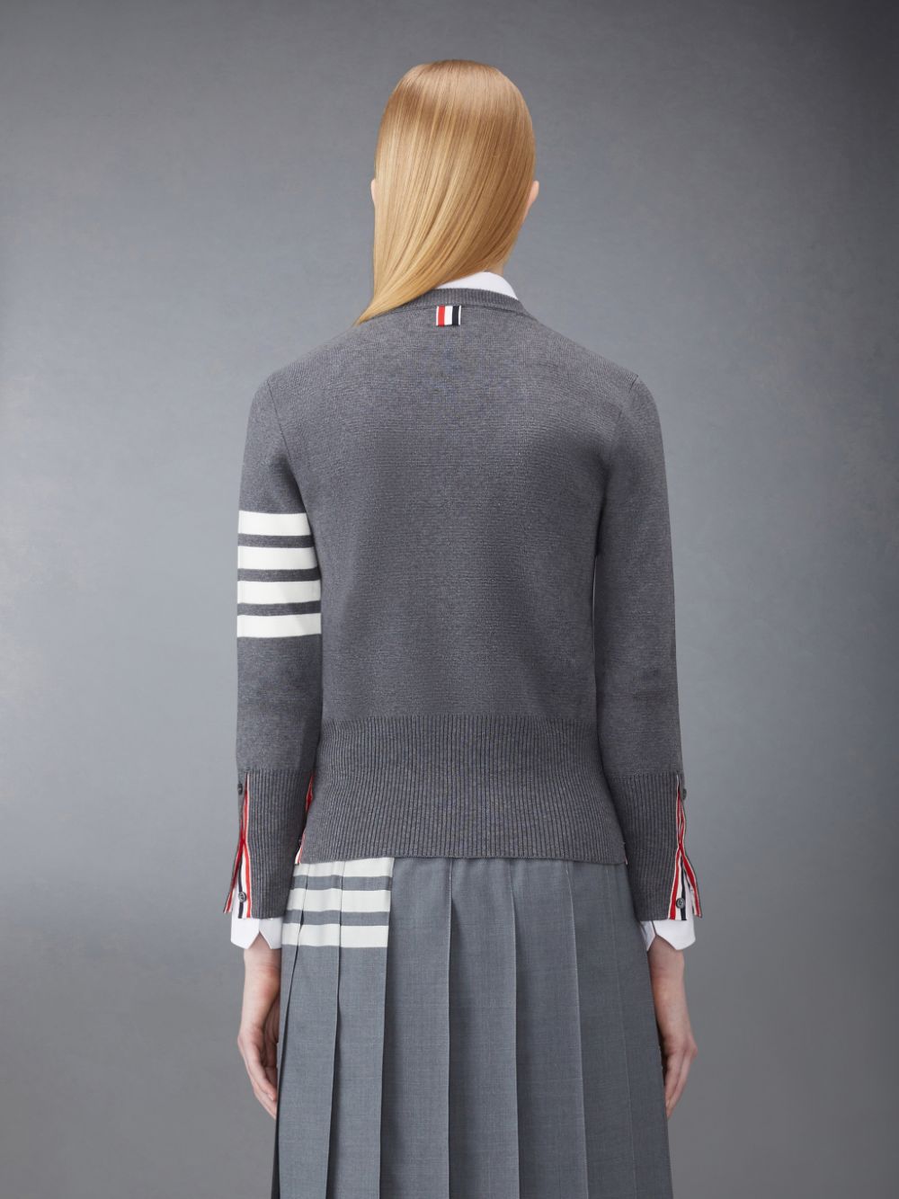Pulls De Golf Thom Browne Cotton 4-Bar Classic Milano Stitch Femme Grise | KNT31A16546