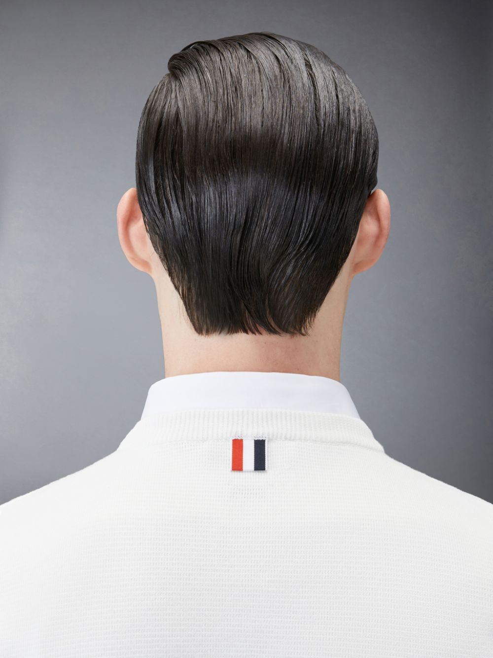 Pulls De Golf Thom Browne Cotton Milano Stripe Homme Blanche | UGV15U21409