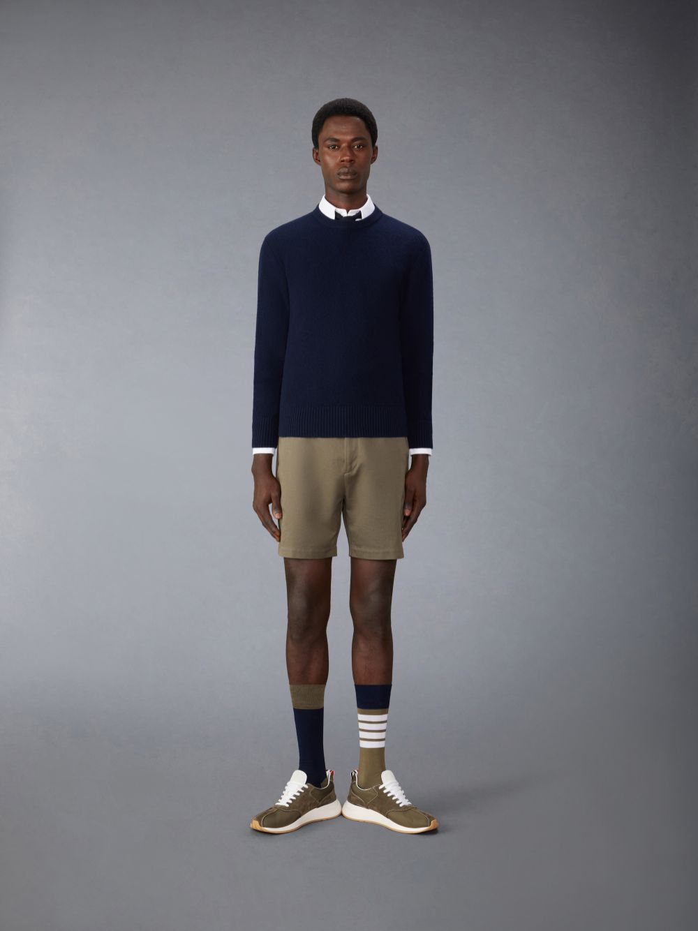 Pulls De Golf Thom Browne Merino Wool Washed Pique Homme Bleu | RRC12K22584