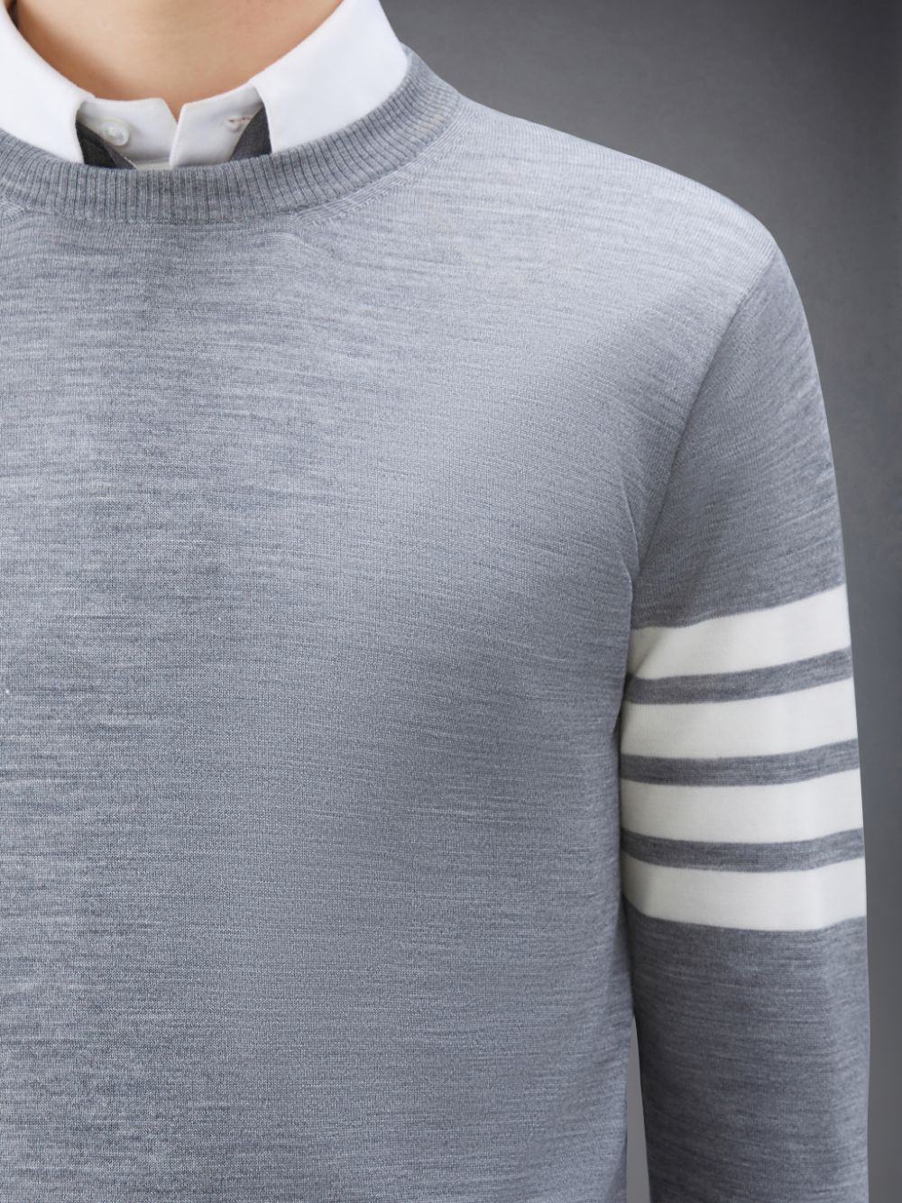 Pulls De Golf Thom Browne Wool 4-Bar Homme Grise | RZK59L68312