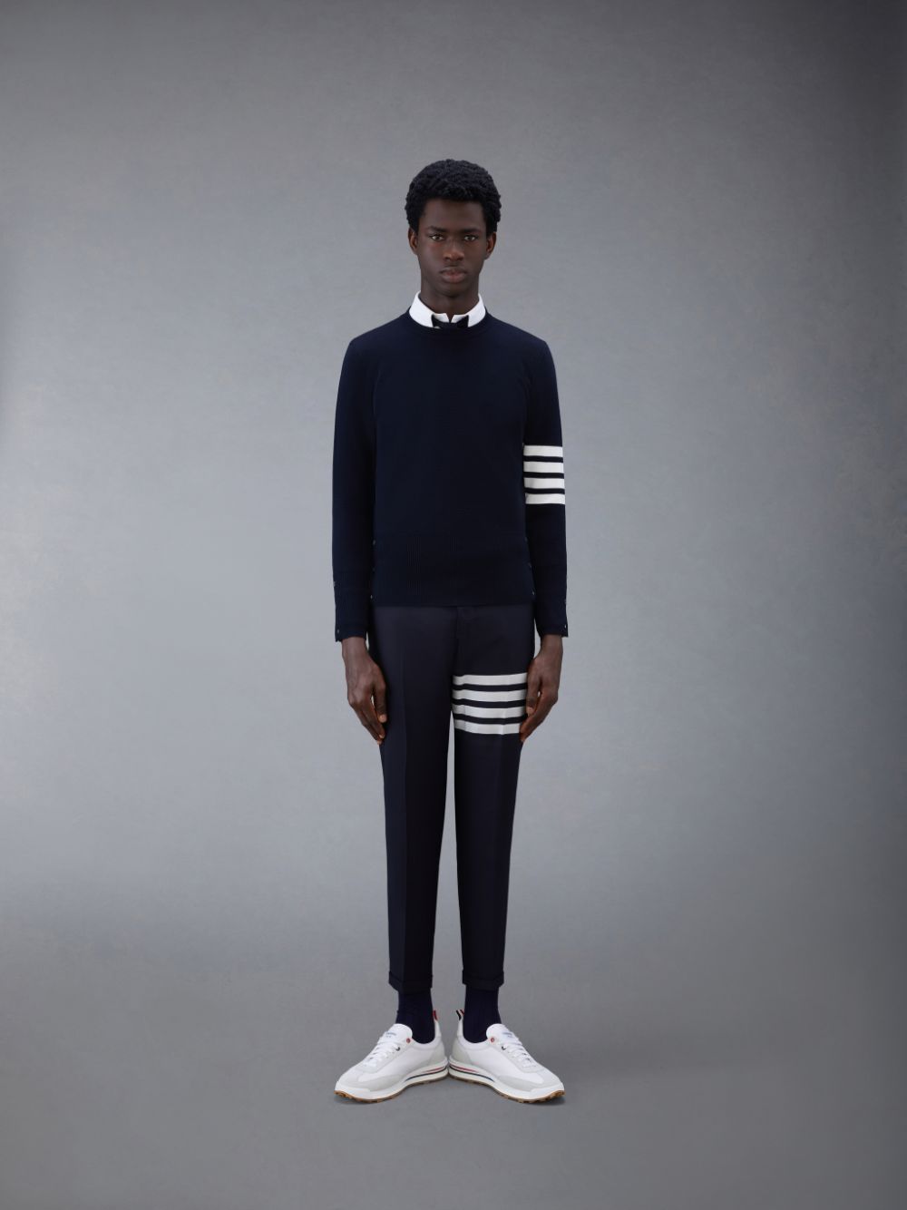 Pulls De Golf Thom Browne Wool 4-Bar Homme Bleu | QDZ05P52660