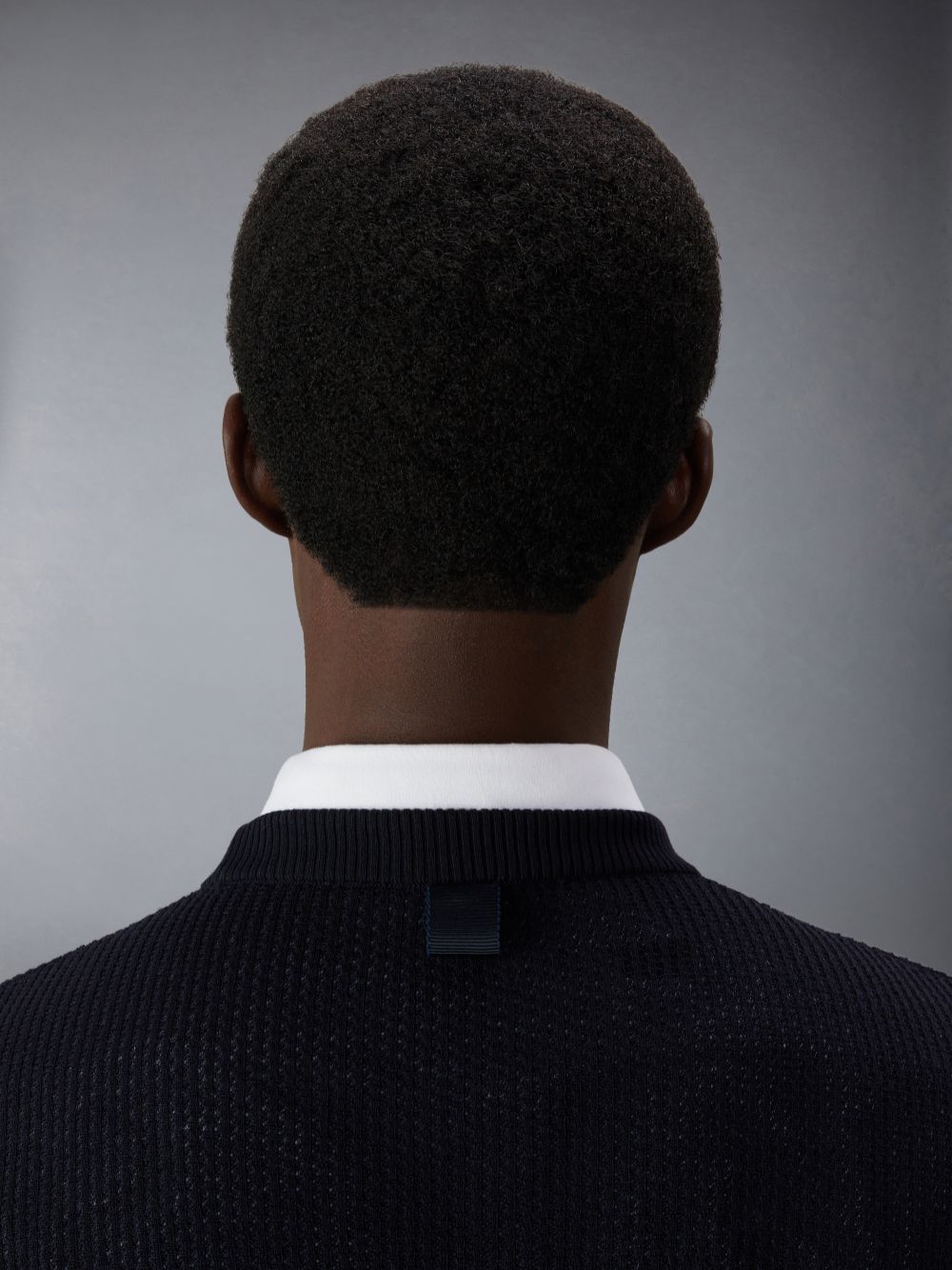 Pulls De Golf Thom Browne Wool Crepe 4-Bar Relaxed Fit Homme Bleu | YEQ45G09439