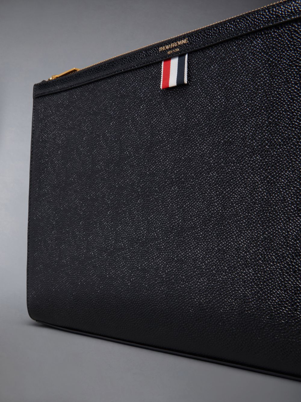 Sac Bandoulière Thom Browne Pebble Grain 4-Bar Document Holder Homme Noir | YHE31R04815