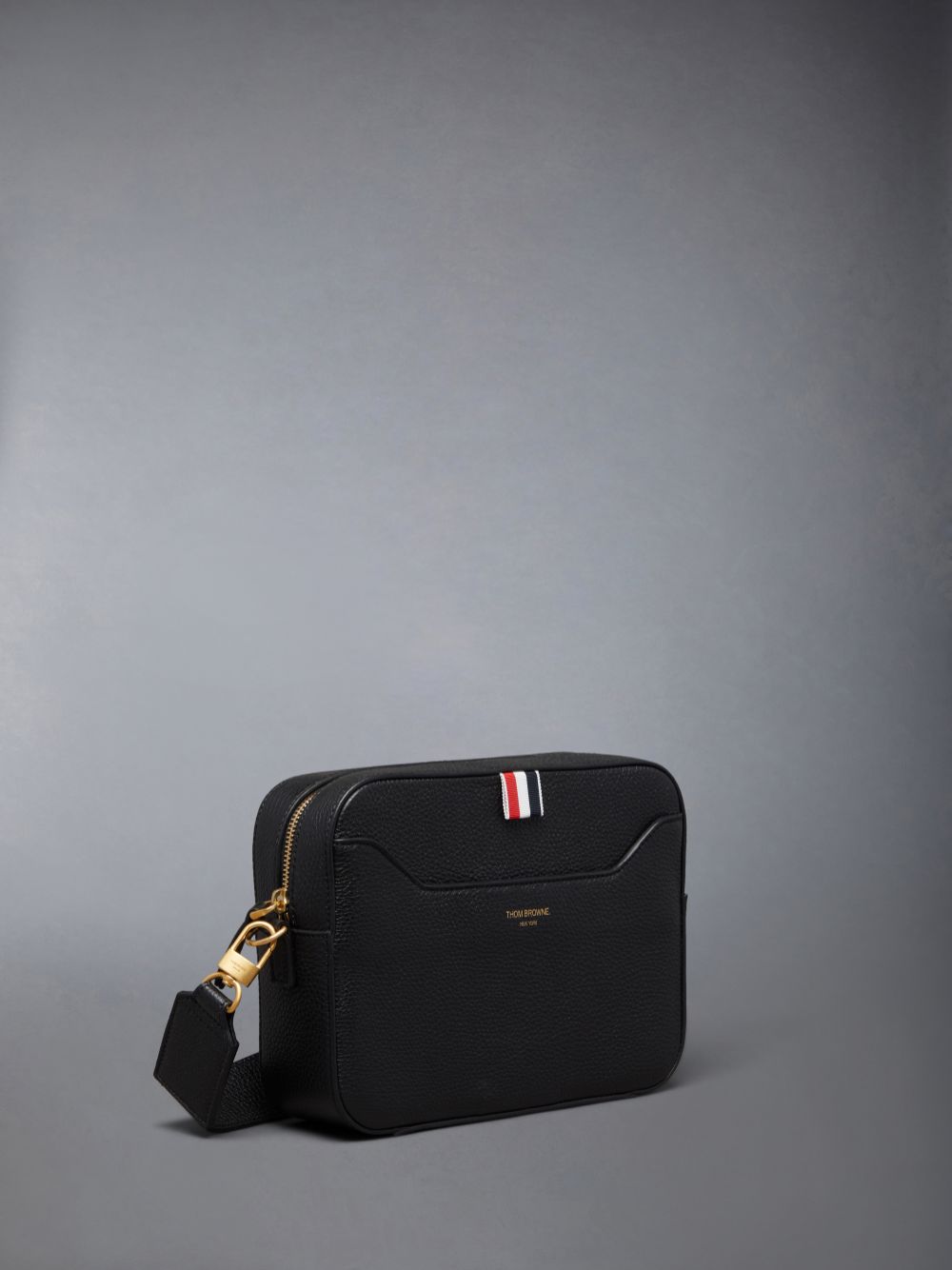 Sac Bandoulière Thom Browne Soft Pebble Grain 4-Bar Small Camera Homme Noir | NXP46Y99419