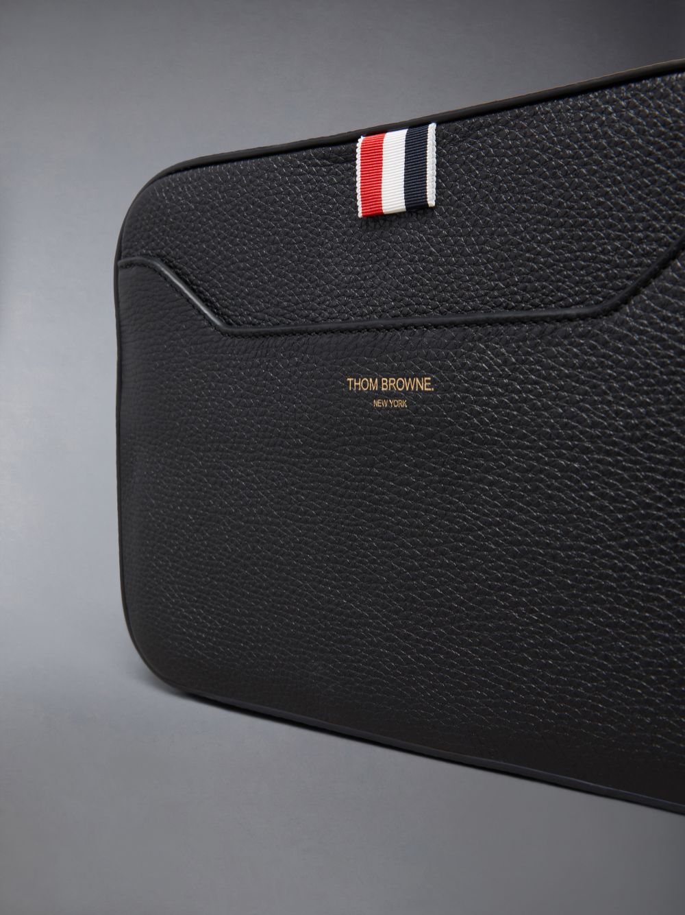 Sac Bandoulière Thom Browne Soft Pebble Grain 4-Bar Small Camera Homme Noir | NXP46Y99419