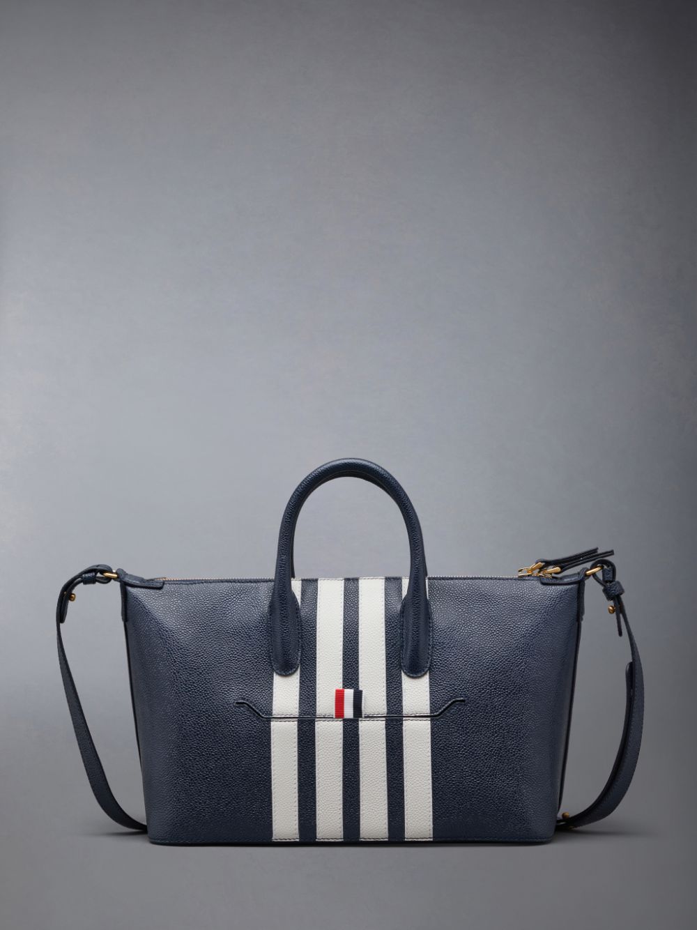 Sac Polochon Thom Browne Pebble Grain 4-Bar Small Femme Bleu | LHP83M03404