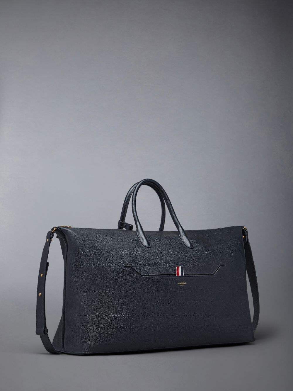 Sac Polochon Thom Browne Pebble Grain Femme Noir | DUJ43K75738