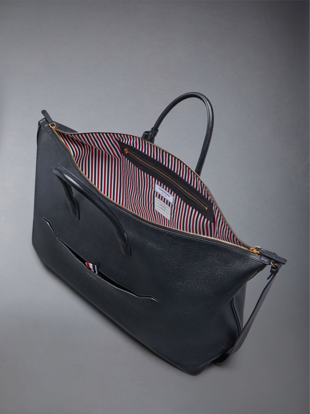 Sac Polochon Thom Browne Pebble Grain Femme Noir | DUJ43K75738