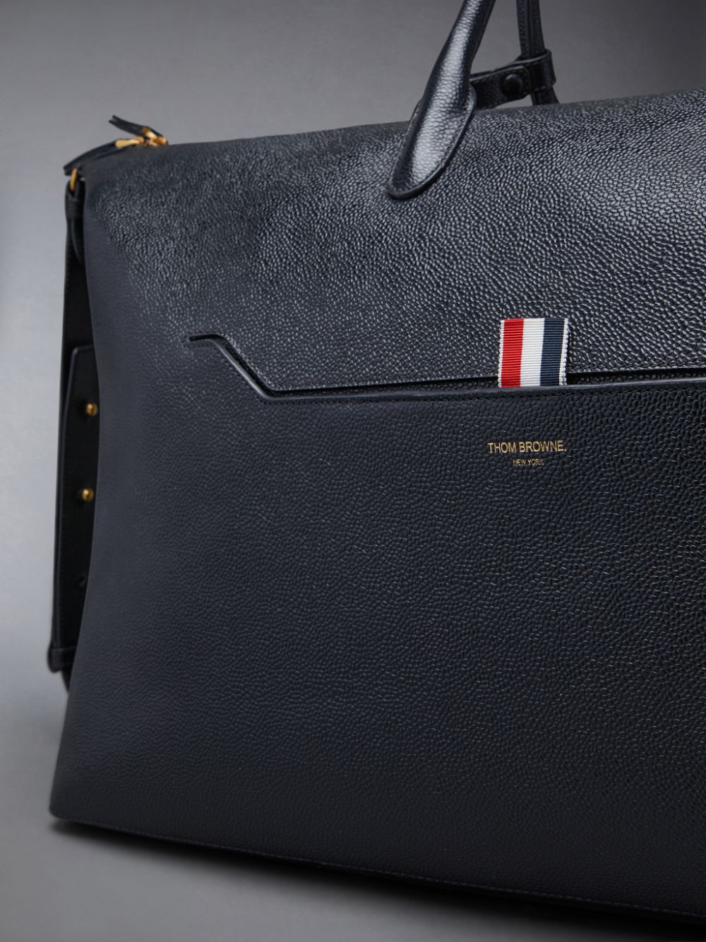 Sac Polochon Thom Browne Pebble Grain Femme Noir | DUJ43K75738