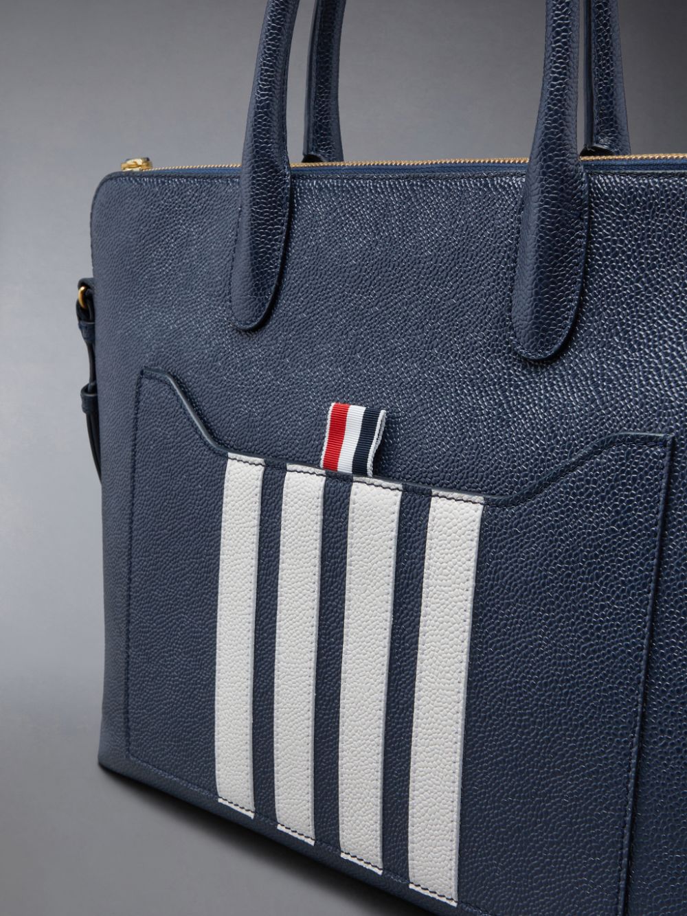 Sacs D'affaires Thom Browne Pebble Grain 4-Bar Homme Bleu | QIO05W94848
