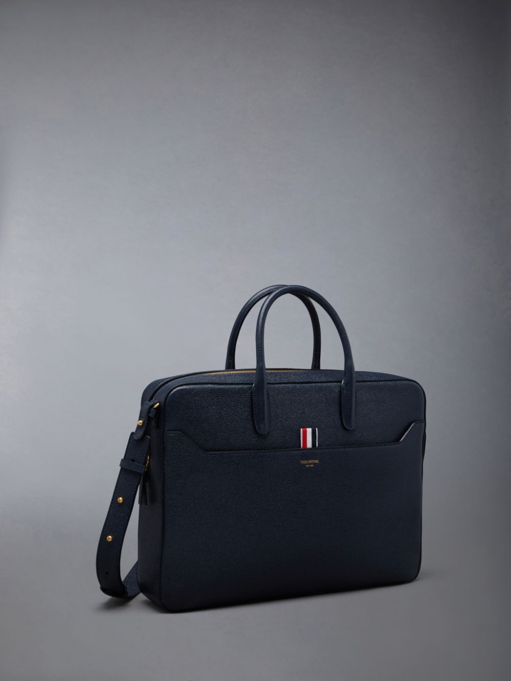 Sacs D'affaires Thom Browne Pebble Grain Leather Homme Bleu | RDI74H71414