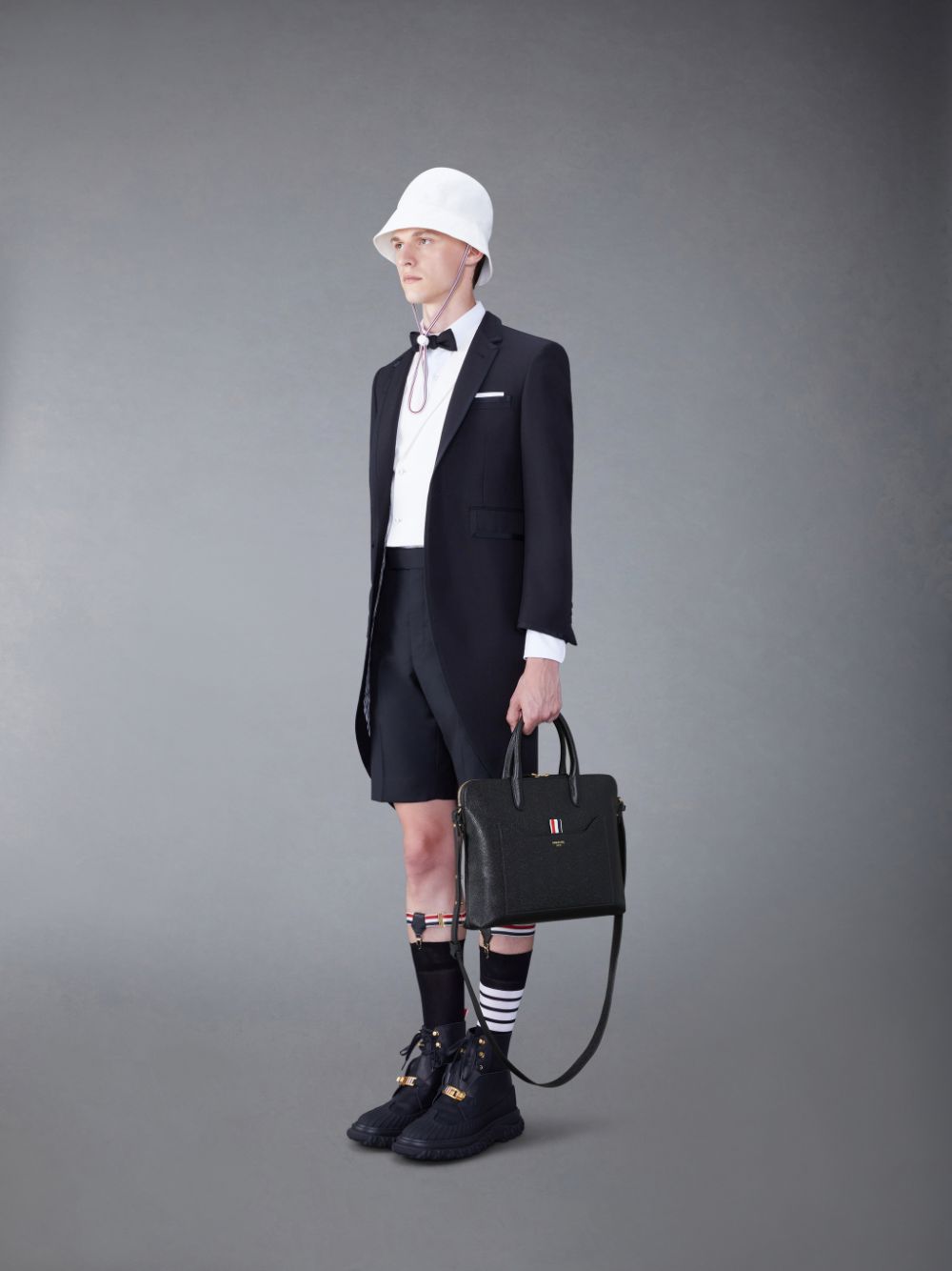 Sacs D'affaires Thom Browne Pebble Grain Femme Noir | MIB86W95253