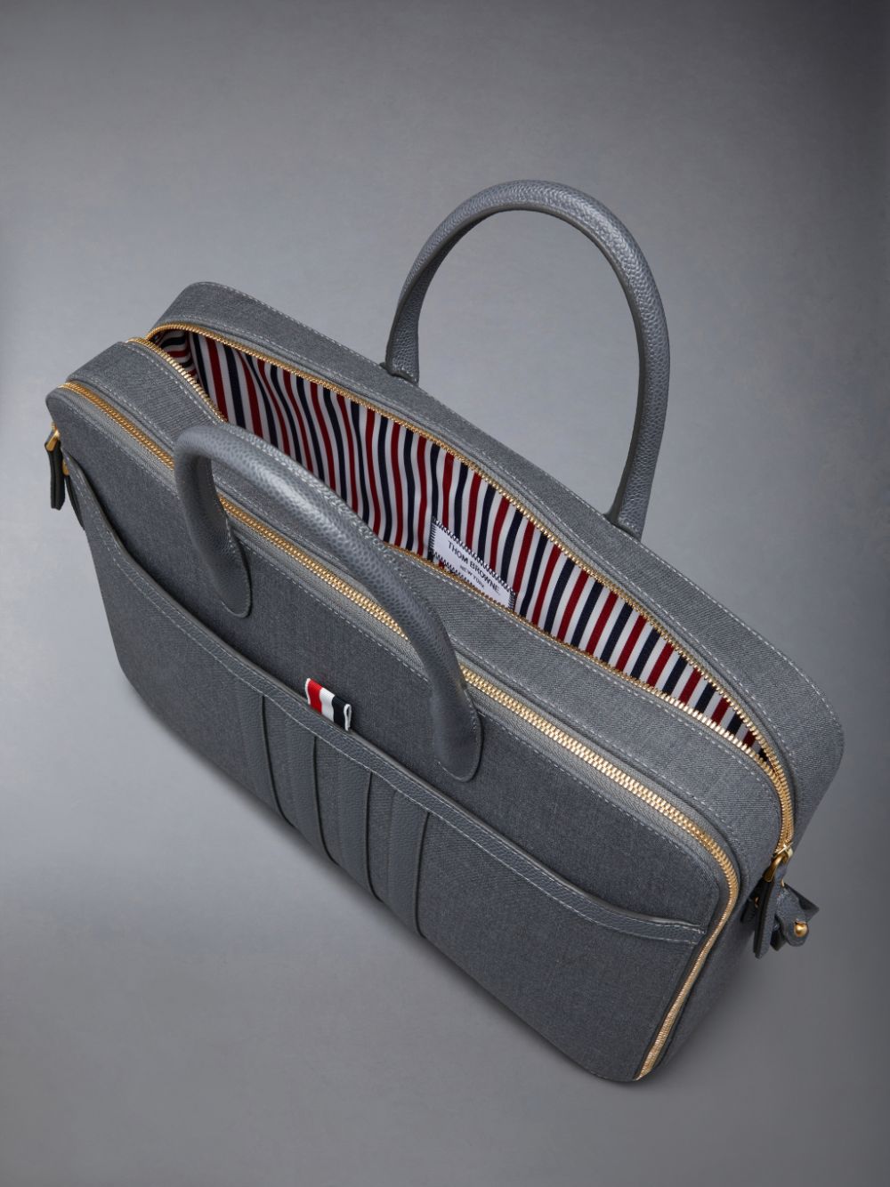 Sacs D'affaires Thom Browne Wool 4-Bar Homme Grise | RNW10G88392