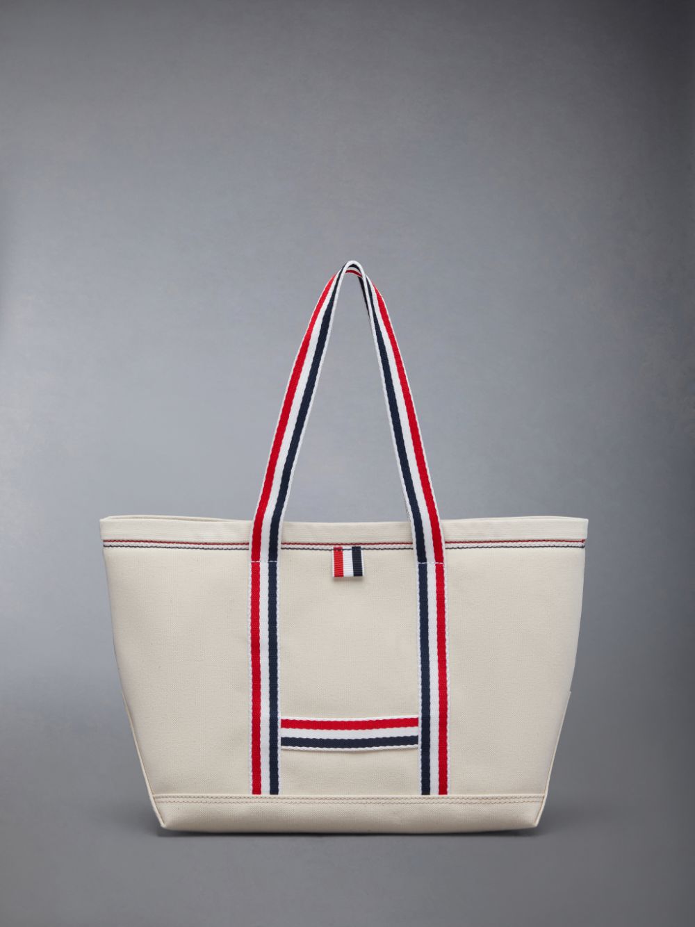 Sacs Fourre Tout Thom Browne Double Face Canvas Small Tool Homme Blanche | VWR06V78937