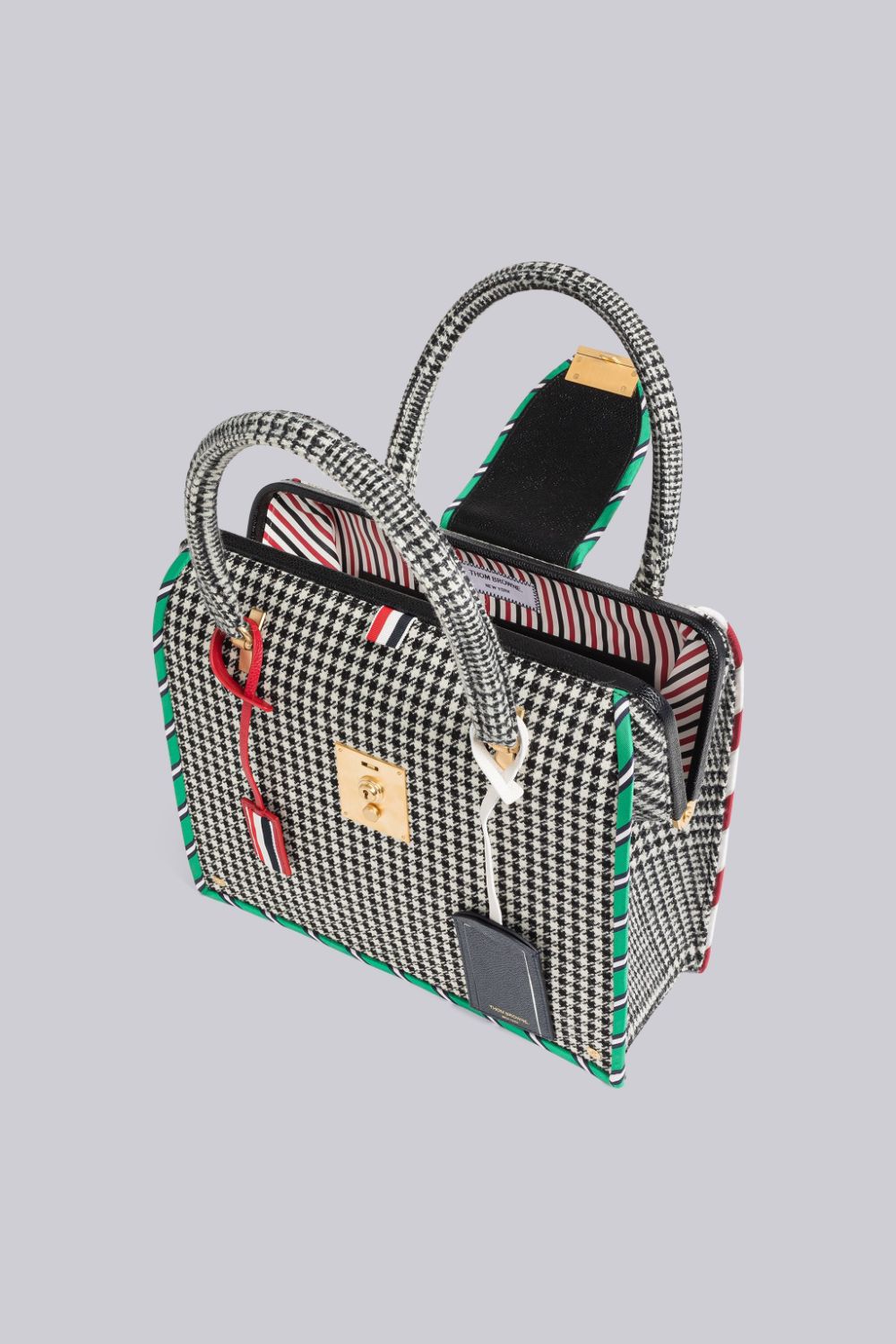 Sacs Fourre Tout Thom Browne Fun-Mix Gun Club Check Hunting Tweed Mrs. Femme Noir | YXL76J47700