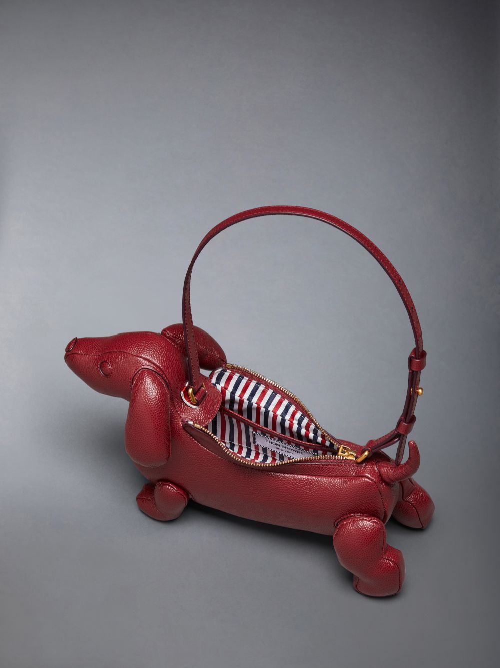 Sacs Fourre Tout Thom Browne Hectoruette in Pebble Grain Femme Rouge | STG13O81331