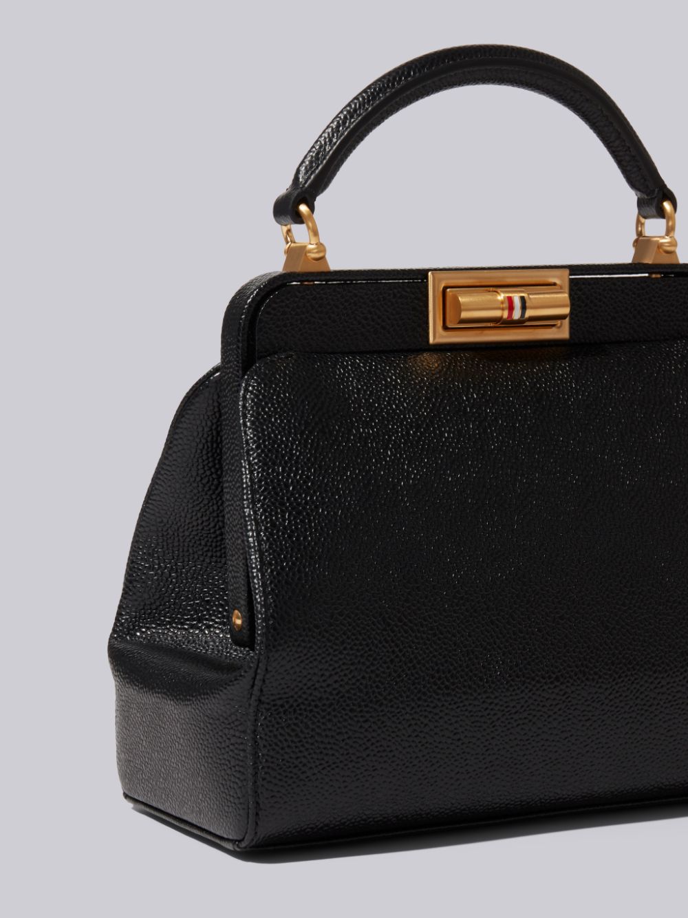 Sacs Fourre Tout Thom Browne Pebble Grain Leather Small Doctor Femme Noir | TRH41B99978