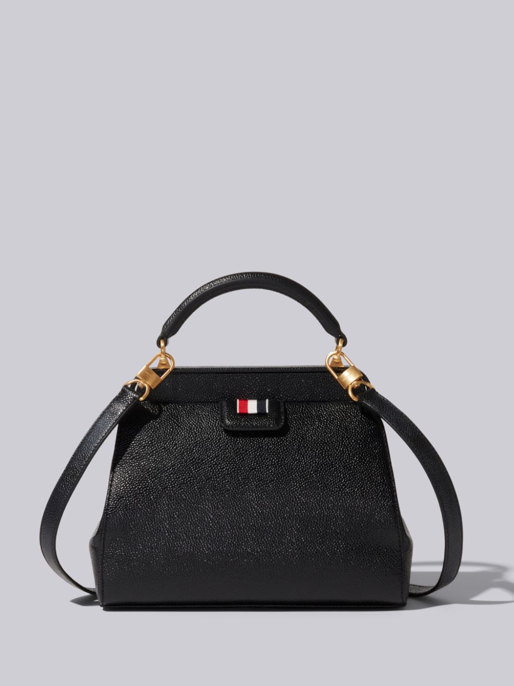 Sacs Fourre Tout Thom Browne Pebble Grain Leather Small Doctor Femme Noir | TRH41B99978