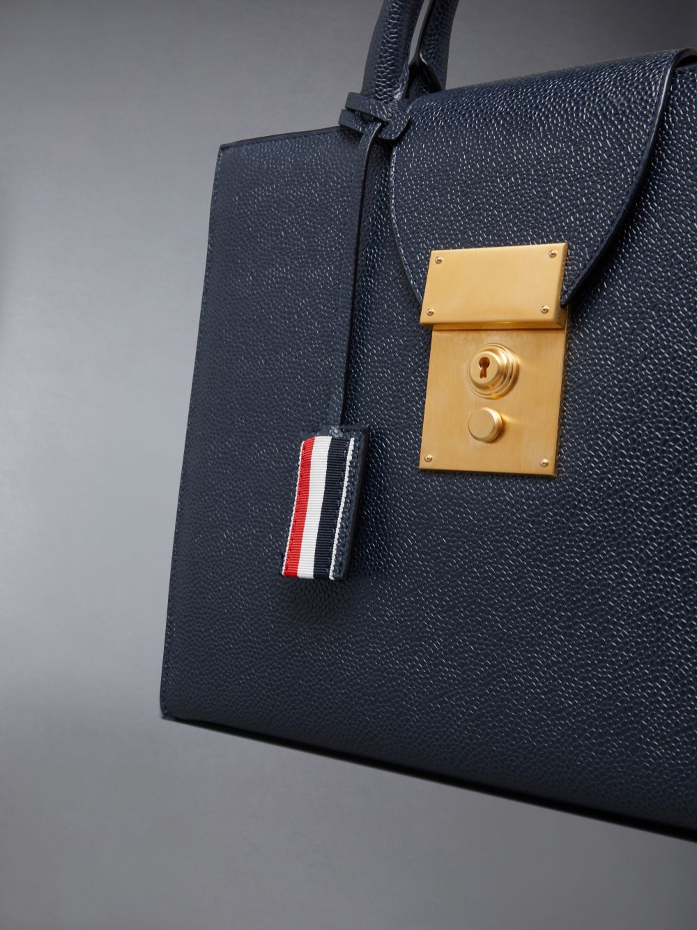 Sacs Fourre Tout Thom Browne Pebble Grain Small Mr. Homme Bleu | ZNK40G36167