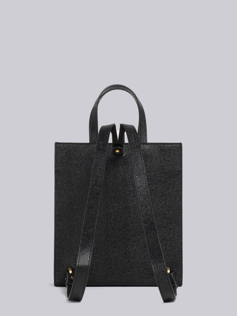 Sacs Fourre Tout Thom Browne Pebble Grain Leather Small Multifunctional Backpack Homme Noir | QLC38U92339