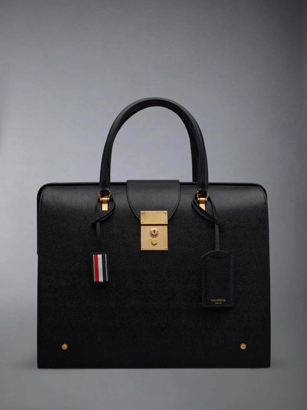 Sacs Fourre Tout Thom Browne Pebble Grain Mr. Homme Noir | MBZ57Y82242