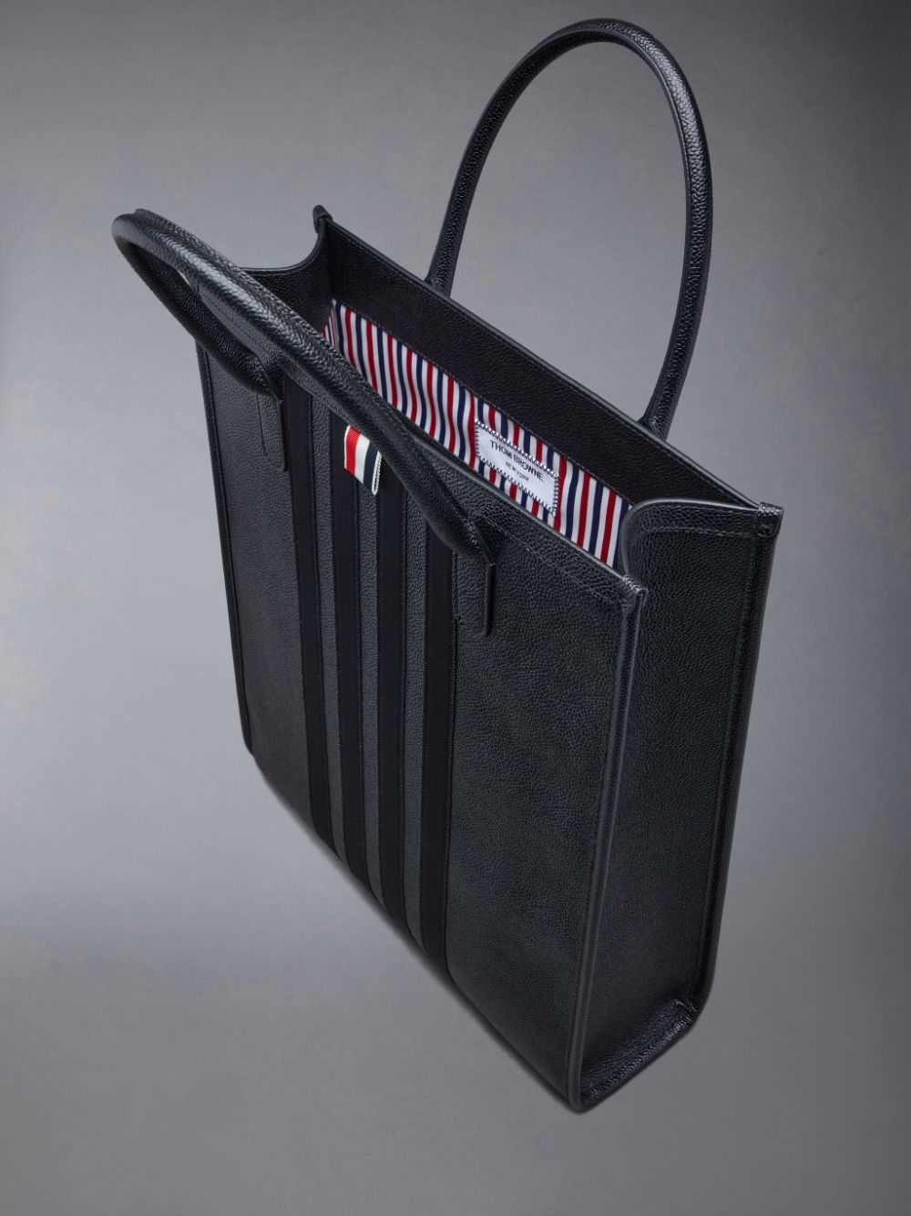 Sacs Fourre Tout Thom Browne Pebble Grain 4-Bar Homme Noir | FGB53S54492