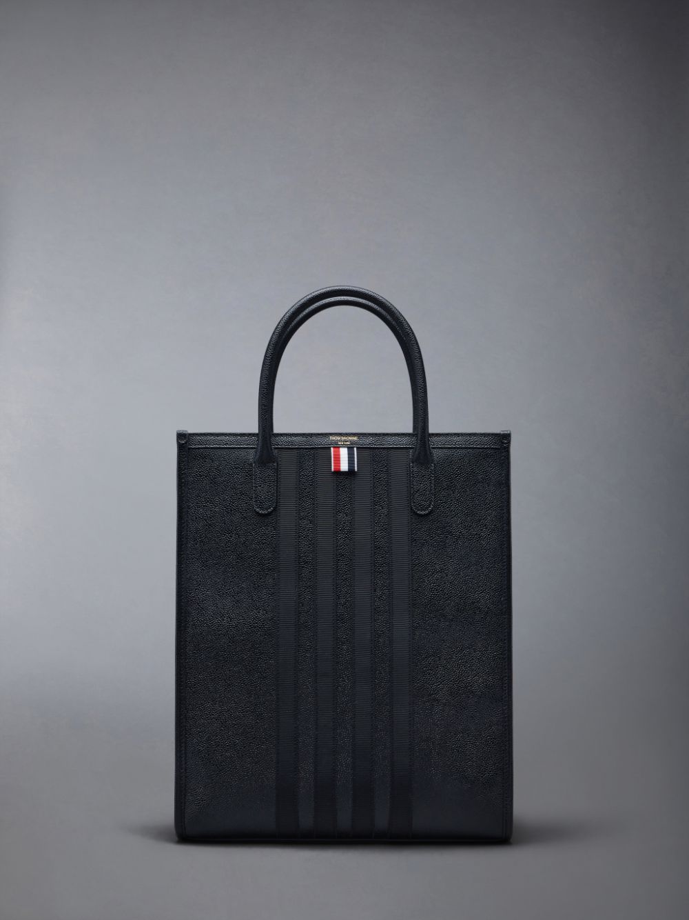 Sacs Fourre Tout Thom Browne Pebble Grain 4-Bar Homme Noir | FGB53S54492