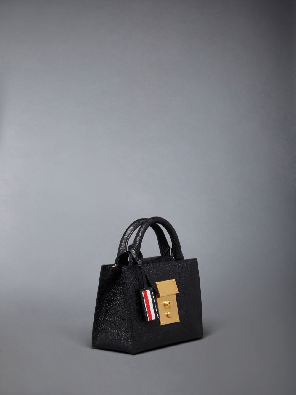 Sacs Fourre Tout Thom Browne Pebble Grain Mini Mr. Femme Noir | ROM26C34242