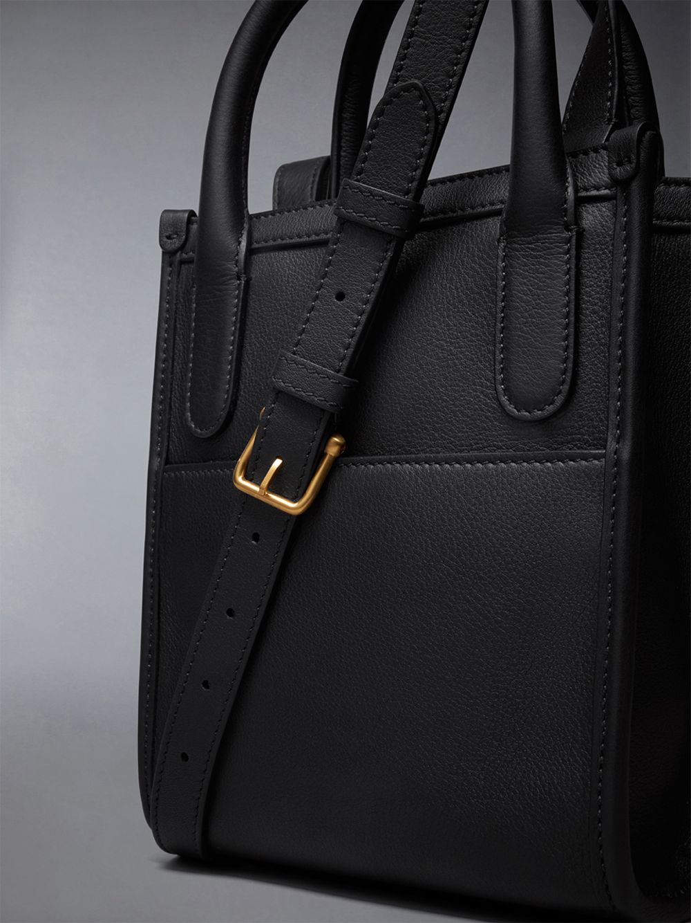 Sacs Fourre Tout Thom Browne Vertical Mini in Smooth Calf Femme Noir | MKF42E39324