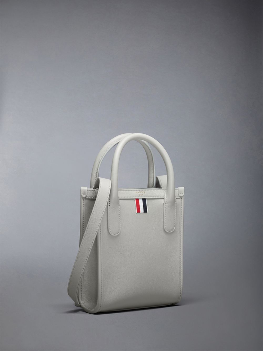 Sacs Fourre Tout Thom Browne Vertical Mini in Smooth Calf Femme Beige | UEQ70Y13171