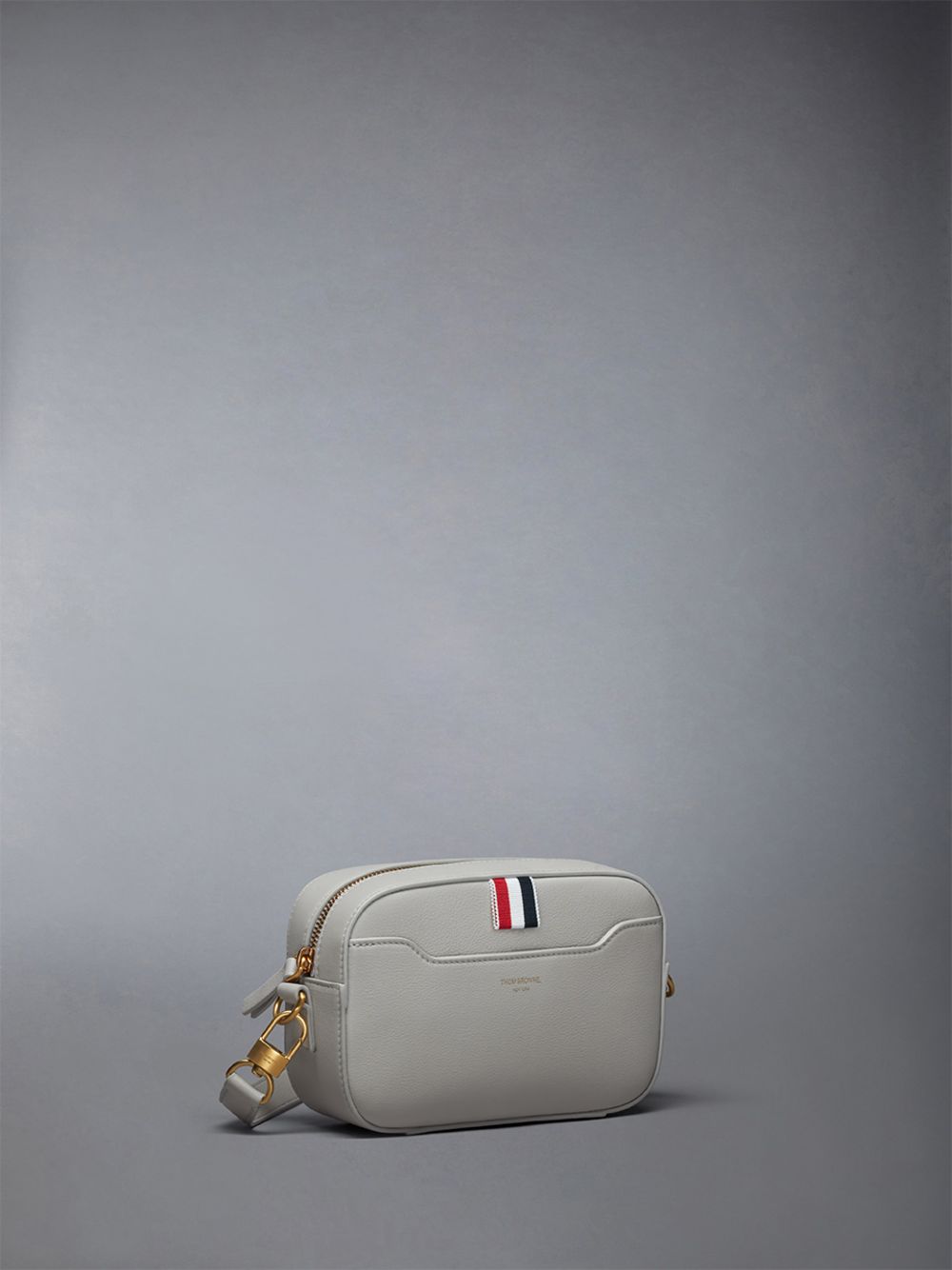 Sacs À Outils Thom Browne Horizontal Camera in Smooth Calf Femme Beige | NAQ95Y79144