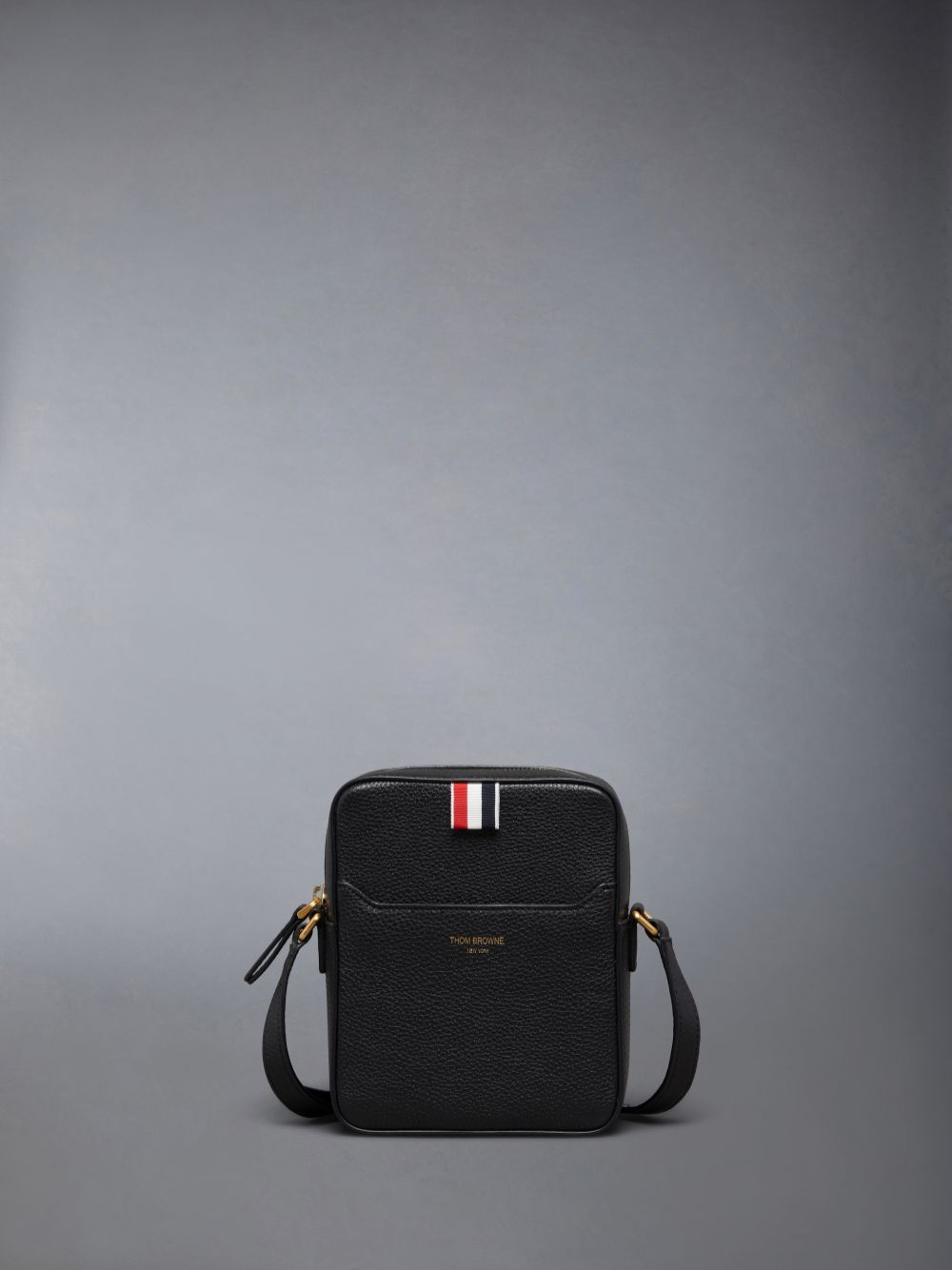 Sacs À Outils Thom Browne Soft Pebble Grain 4-Bar Vertical Camera Femme Noir | DCV79Z60270