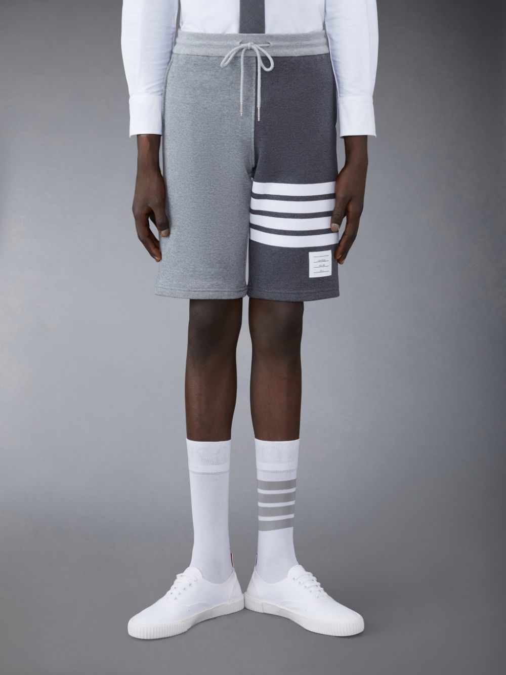 Short Jogging Thom Browne Classic Loopback 4-Bar Homme Grise | ULQ36F93186