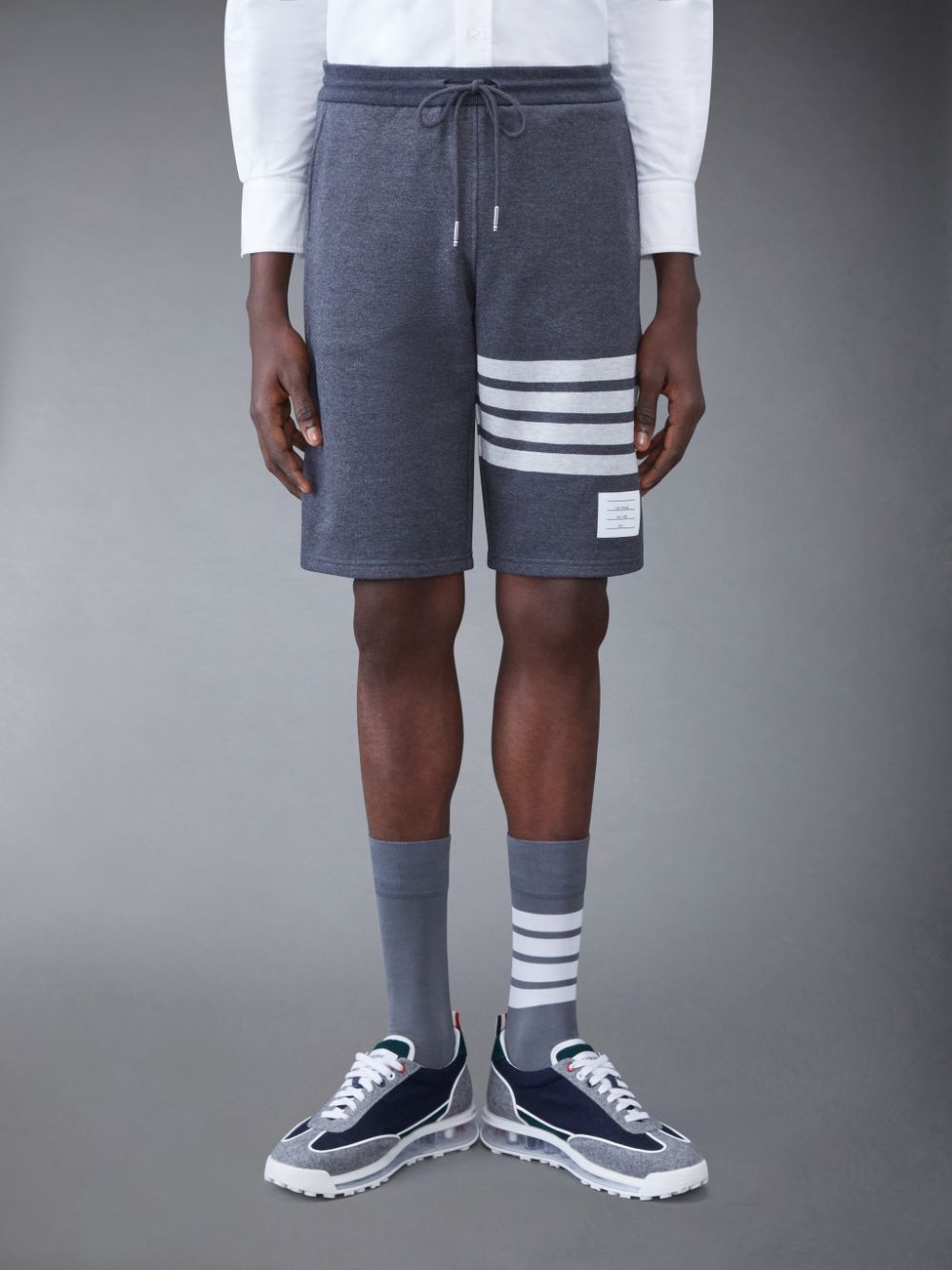 Short Jogging Thom Browne Classic Loopback 4-Bar Homme Grise | ESN51D80028