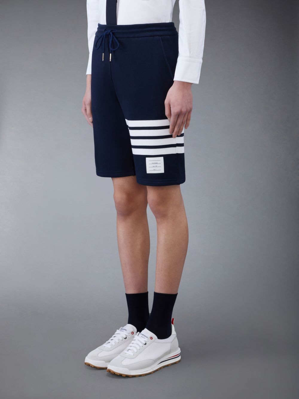 Short Jogging Thom Browne Classic Loopback 4-Bar Homme Bleu | HPP40Q80183