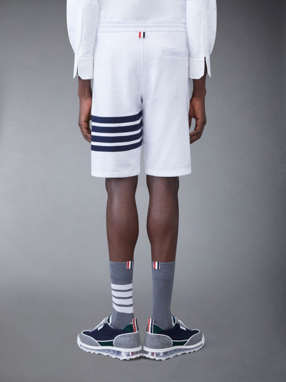 Short Jogging Thom Browne Classic Loopback 4-Bar Homme Blanche | LLZ02D24829