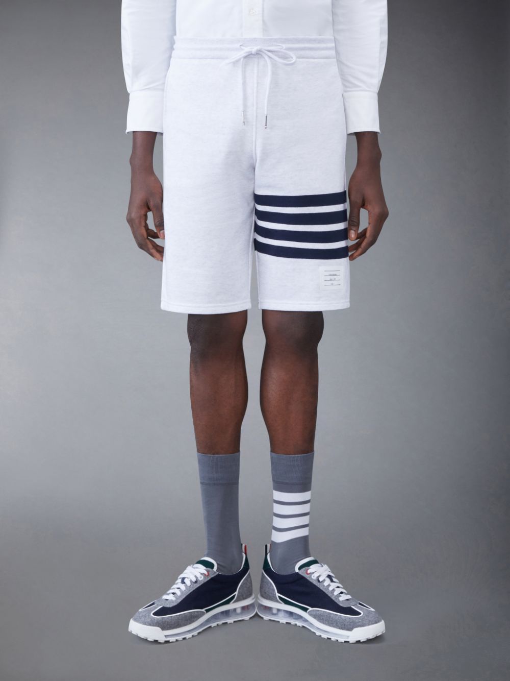 Short Jogging Thom Browne Classic Loopback 4-Bar Homme Blanche | LLZ02D24829