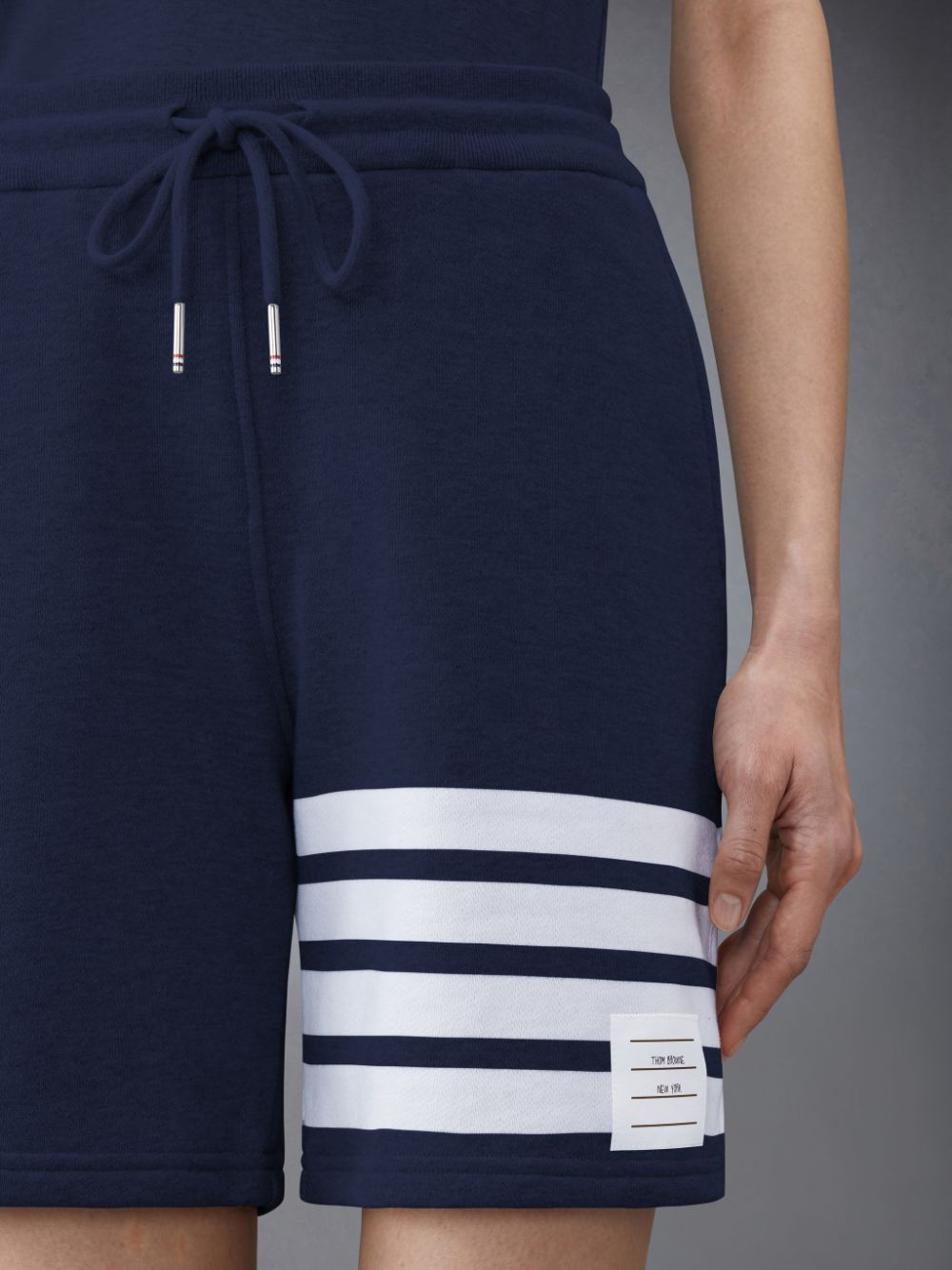 Short Thom Browne Classic Loopback 4-Bar Femme Bleu | TIP43B84038