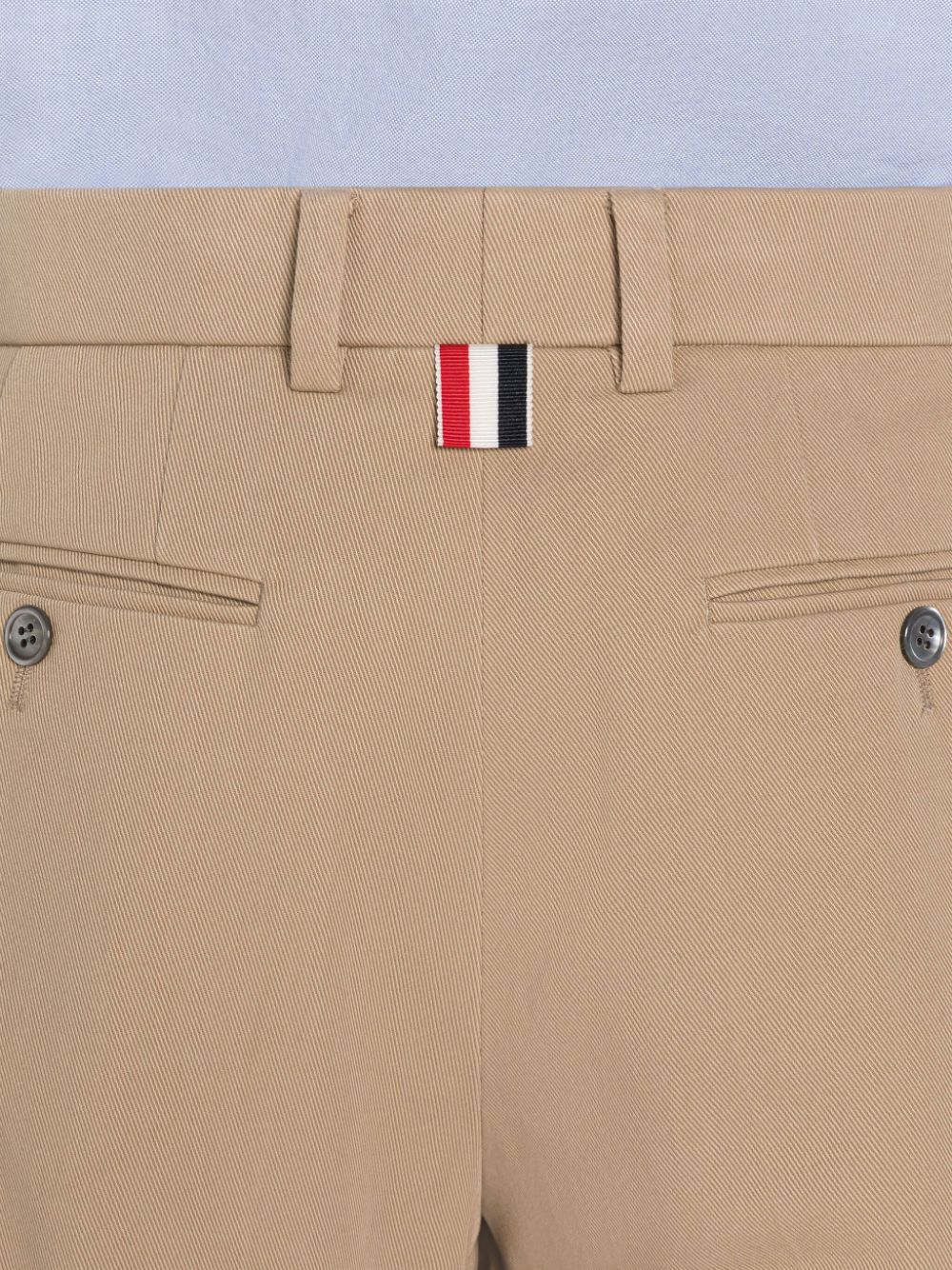 Short Thom Browne Piece Dyed Cotton Gabardine Beltloop Sack Femme Beige | LKO36T77357