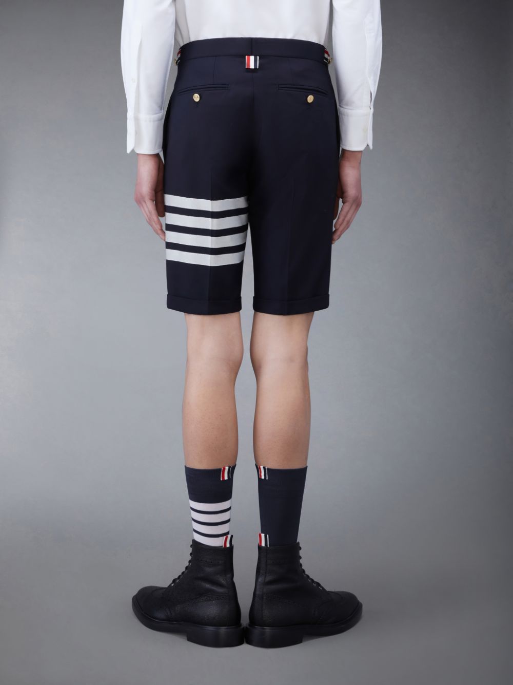 Short Thom Browne Plain Weave 4-Bar Low Rise Homme Bleu | MUH06E88639