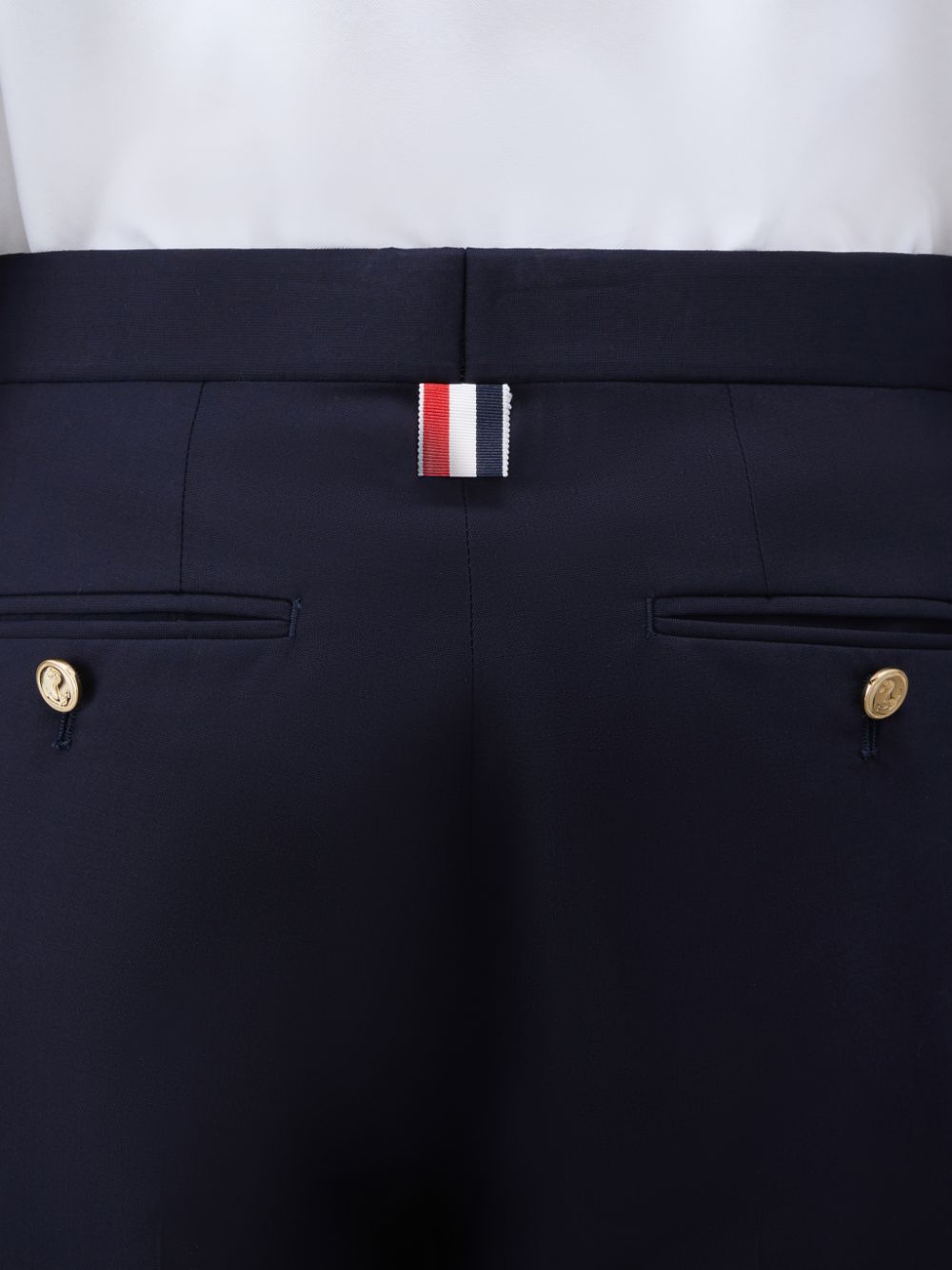 Short Thom Browne Plain Weave 4-Bar Low Rise Homme Bleu | MUH06E88639