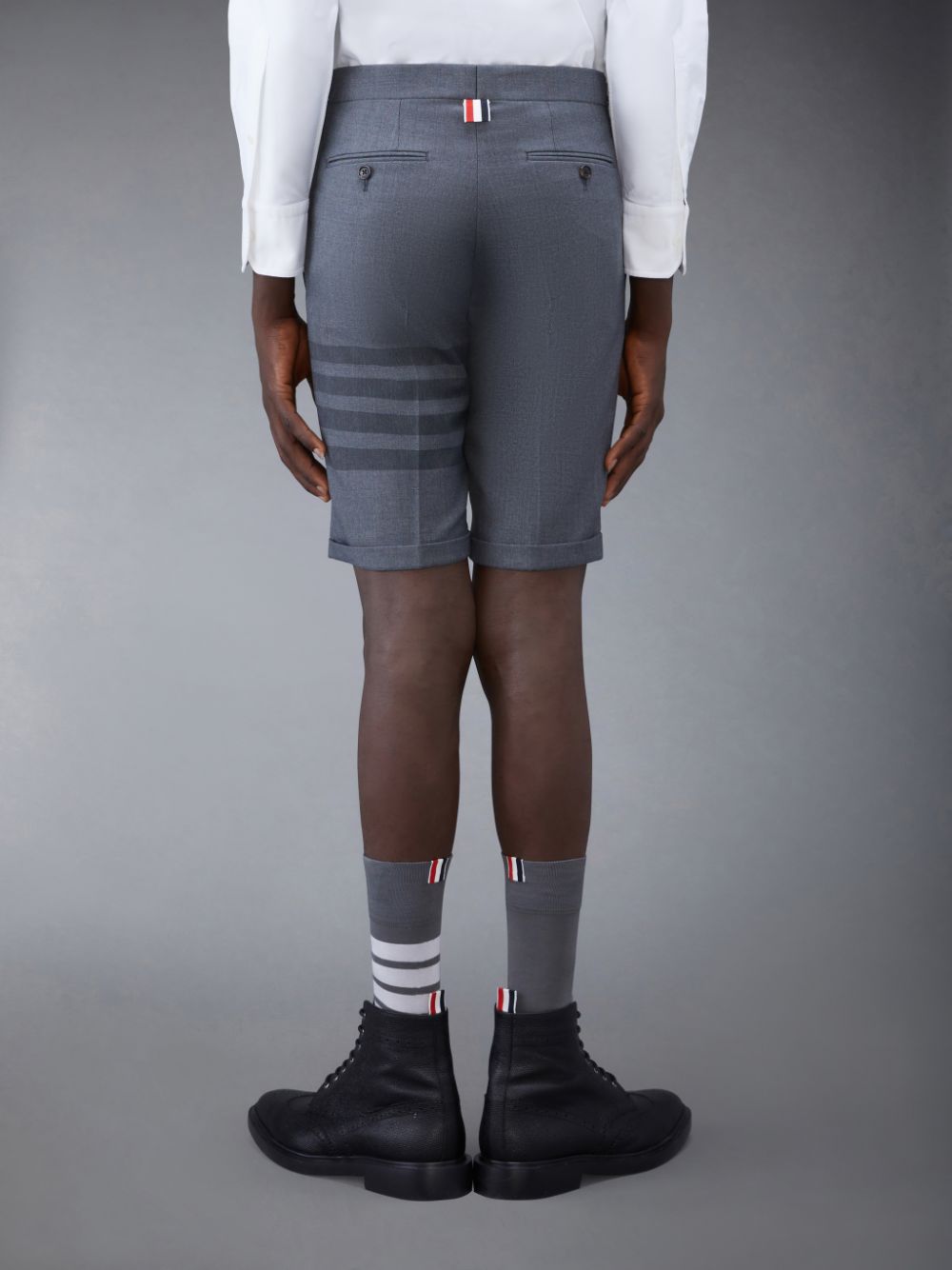 Short Thom Browne Twill School Uniform 4-Bar Low Rise Homme Grise | SOU05X35744