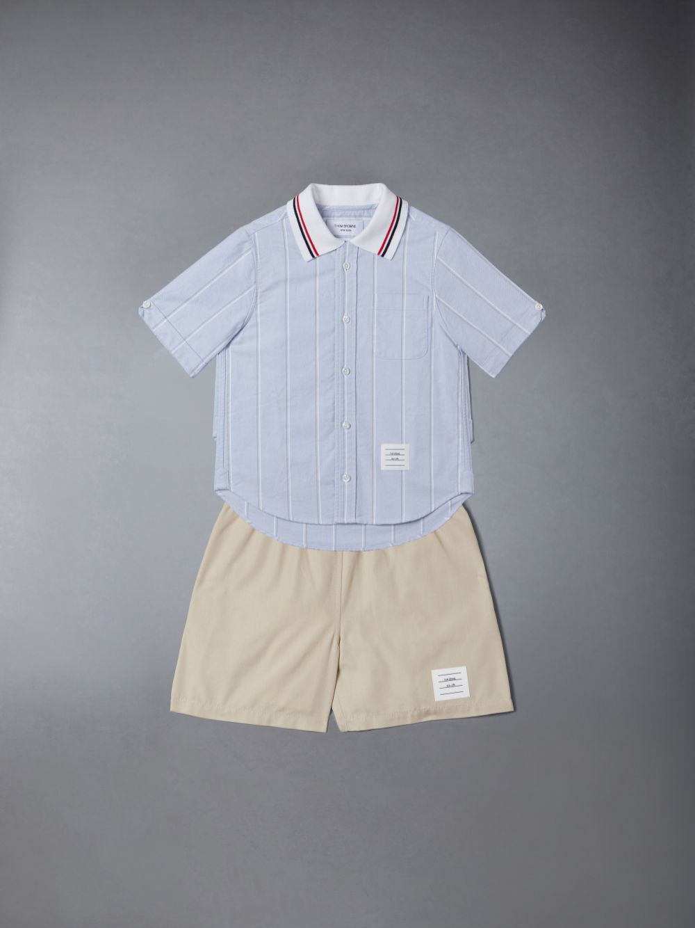 Short Thom Browne Typewriter Rugby Garcon Marron | GCF81J56395